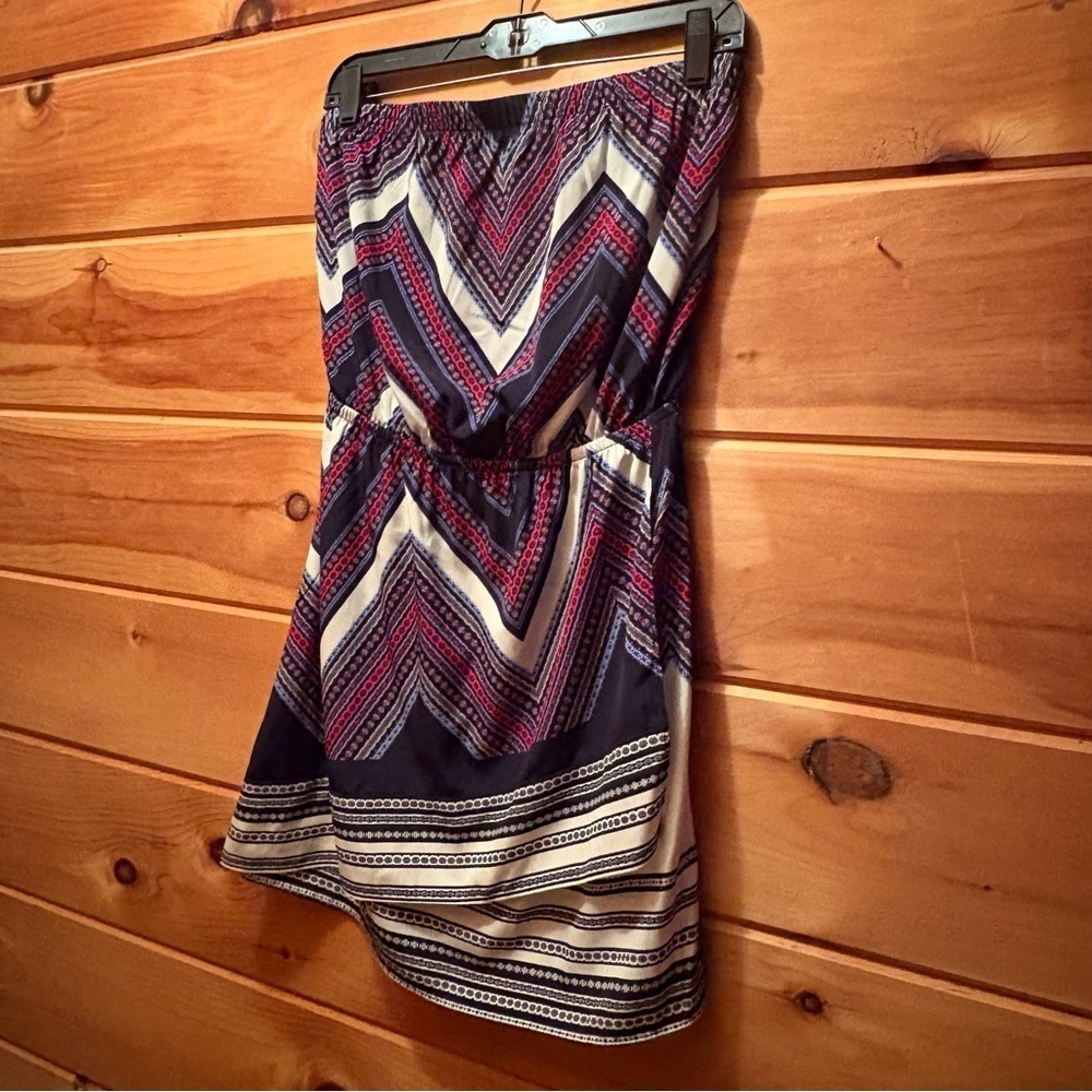 Express Multicolored Sundress Strapless Casual NWT. Optional Straps. Size S/P